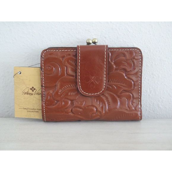 Patricia Nash P30807 Florence Iberia Tooled Floral Leather Wallet $120 - Picture 1 of 10